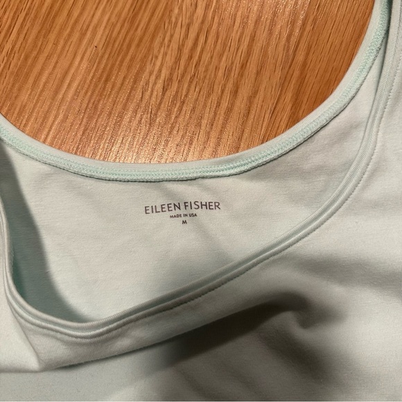 Eileen fisher pastel blue sleeveless tank top organic cotton size medium - Picture 2 of 6